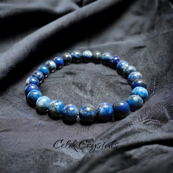Lapis Lazuli Bracelet - 8mm Unisex - Picture 5 of 6